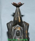 7 8   Old Dynasty Bronze Gilt Buddha Hand Kwan-yin Guan Yin Boddhisattva Statue
