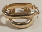  Eternagold 14k Yellow Gold 1 1 8  Long  Hoop Earrings French Back