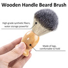 Shaving Brush For Men  Wet Shave Using Cream   Soap  Wood Handle Hair Salon Brus