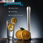 Ortarco 10 Inch Stainless Steel Muddler And Mixing Bar Spoon 2-piece Set 