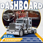 For Kenworth W900 T800 T660 Dashborad Gauge Trim Panel Bezel Woodgrain   Silver