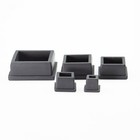 Black Square Silicone Rubber Blanking Plugs Pipe End Caps Stopper Insert Seals