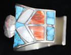 Vintage - Navajo - Sterling  Silver Watch Cuff - Handstamped From Silver Wolf