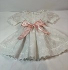 Vintage The Ribbon   Lace Collection Toddler Girls White Lace Dress Size 4t