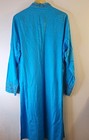 Men s Sz 40 Jari   Silk Kurta Beaded Embroidered Pockets Wedding Traditon Indian