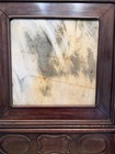 Antique Chinese Hardwood Natural Landscape Marble Table Screen  19th 20th C 