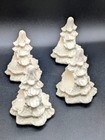 7 Kitsch Vintage Ceramic Christmas Napkin Rings Holders Santa Christmas Tree