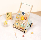 Wooden Baby Walker With Activity Center Learning Push Toy For Toddlers 1   3 Years