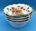 Primrose Vintage Melamine Strawberry Fields 4 5  Dessert Bowls  set Of 4  New