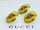 Gucci  Buttons 3 Pcs  Metal 17 Mm 0 7 Inch  Metal   Logo Gg Yellow Stamped