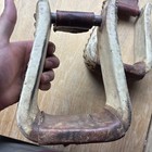Vintage Leather  rawhide Horse Stirrups