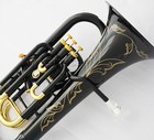 Black Lacquered Euphonium Horn 11  bell 26  height 3 1 Valves Keys