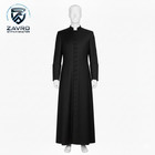 Custom Black Roman Cassock Soutane Noire Clergy Priest Robe Catholic Vestment