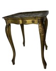 Vtg Italian Florentine Side Table Gold Baroque Mcm Hollywood Regency