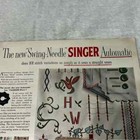 1954 Singer Sewing Machine The Swing Needle Original Vintage Print Ad