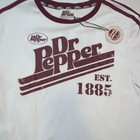 New Dr Pepper Women s Youth Tshirt Xl White Burgundy Crew Neck Short Sleeve Logo