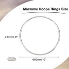 10 Pcs Dream Catcher Rings metal Floral Hoops 3 Inch Macrame Hoops Ring silver