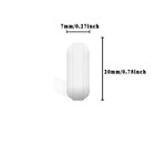 Magnetic Stir 4 Pcs 20mm 0 78inch  Bar ptfe white