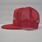 Vintage Budweiser Beer Red Mesh Snapback Hat Cap Advertising Yupoong Collectible