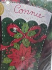 Plaid Bucilla 85105 Felt Stocking Elegant Poinsettia 18   