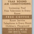 Matchcover Golden Gate Motel Fort Worth Texas 20 Strike Atlas Match Mbc3h