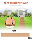12 Ft L X 22 In W Straight Wooden Garden Pathway Roll Out Garden Walkway
