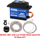 35kg Digital Winch Servo With 19mm 11mm Winch Spool Kit For Scx10 Pro  Waterproo