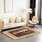 Feelyou Horse Area Rug 3x5 Galloping Horse Decorative Carpet For Boys Kids Te   