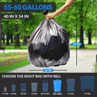 Reli  55-60 Gallon Trash Bags Heavy Duty 150 Count 50-60 Gallon Large Black