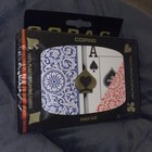 Nip Sealed Copag  1546 Plastic Playing Cards - Poker Size Jumbo Blue red Brazil