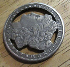 1893 Morgan Face Hobo Nickel Coin Amazing Art Hollow Cut Metal Craft