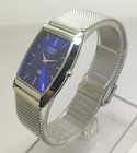 Vintage Seiko Slim Quartz Blue Dial Men s Wrist Watch