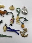 Vintage Celluloid Plastic Gumball Charm Lot 18 Pc 1930s 1940s Cracker Jack