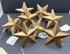 Gold Tone Metal Barn Star Napkin Ring Holder Set Of 8 Metal Farmhouse Vintage