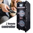Portable Dual 10  Bluetooth Party Speaker Karaoke Dj Pa System W  Led Lights Mic