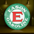 Vintage Eason Gasoline Heavy Metal Sign Xl- 19 7   50 Cm 
