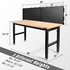 Workpro 60  Adjustable Workbench W 2 Pack Metal Pegboard Rubber Wood Workstation