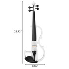 Full Size 4 4 Bunnel Edge Electric Silent Violin With Case Bow Rosin Headphone