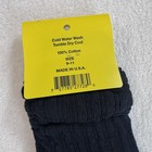 Lot Of 3 Retro Made In Usa Vintage Style Slouch Socks Size 9-11 Black New Cotton