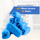 Disposable Shoe Covers 100 Pack Non-woven  Durable  Booties Shoe Boot Protectors