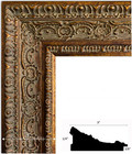 West Frames Parisienne French Ornate Wood Picture Frame Antique Gold Patina 3 