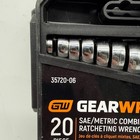 Gearwrench 12 Point Metric And Sae Ratcheting Combination 20-piece Wrench Set