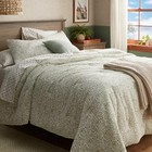 King Traditional Vine Printed Cotton Comforter   Sham Set Green - Threshold 