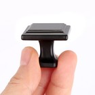 Black Knob Pulls Modern Square Kitchen bath Drawer W screws Cabinet Hardware Lot