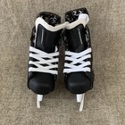 Winnwell Amp300 Ice Hockey Skates Youth 10y Black White Nwob