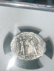 Very Rare  Victoriatus Vf Roman Republican War Coin  214 Bc   Ancient Silver