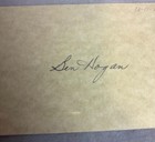 Ben Hogan      Index Cut Autograph      Jsa Certified      Pga Golf      Gorgeous Auto