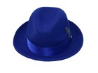 Men s Fedora Dress Hat Royal Blue Un-108 Size S  M  L  Xl 100  Australian Wool