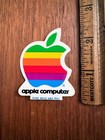 Vintage 1990s Apple Computer Rainbow Logo Decal Sticker 2 5  Unused Nos