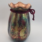 Colorful Swirl Vase With Rope Glass Decoration 